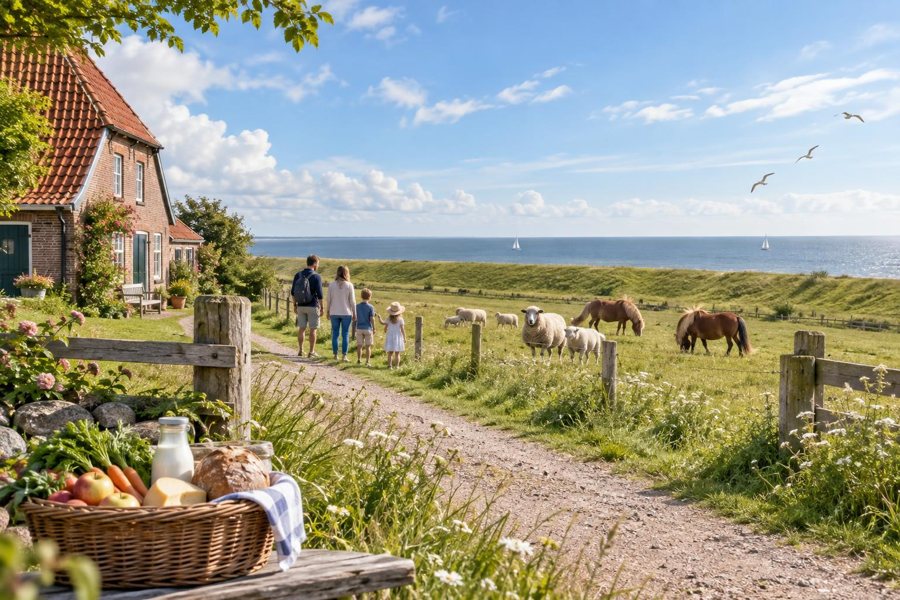 Bauernhofurlaub an der Nordsee – KI-Symbolbild