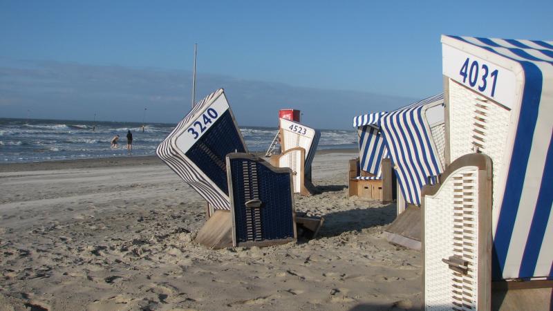 Strandkörbe an der Nordsee