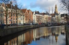 Historische Häuserzeile in Groningen