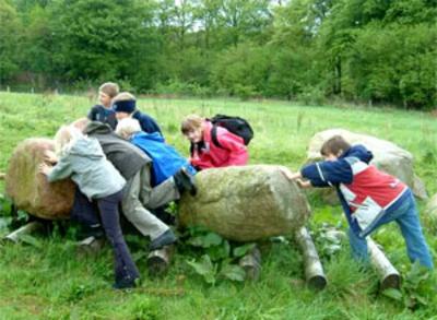 Findlinge Rollen im Steinzeitpark