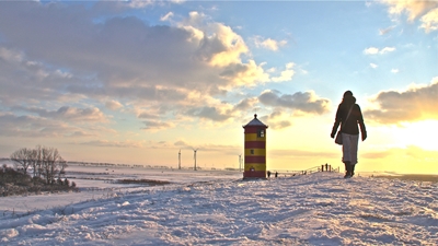 Pilsumer Leuchtturm im Winter